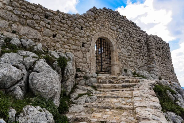 Ingångsporten För Det Historiska Slottet Agionori Peloponnesos Grekland — Stockfoto