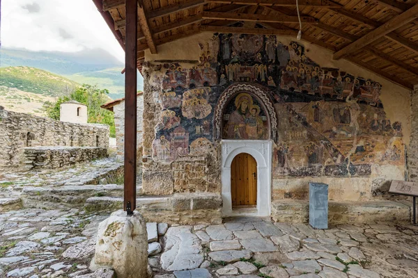 Вид Историческую Церковь Девы Марии Деревне Питио Сали Греция — стоковое фото