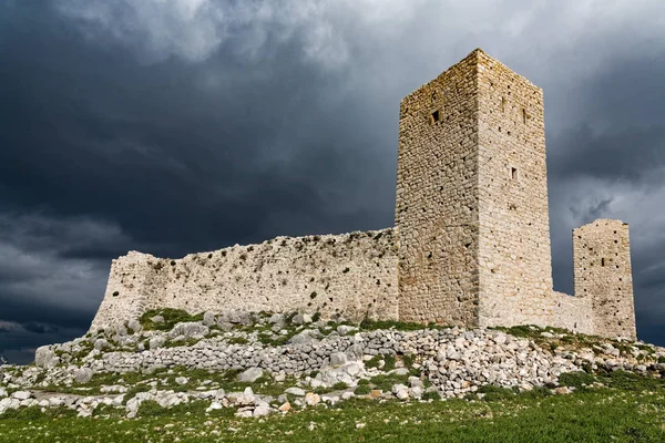Utsikt Över Det Historiska Slottet Agionori Peloponnesos Grekland — Stockfoto