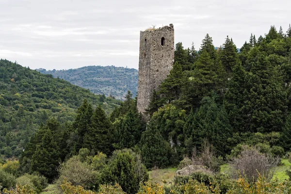 Castle Glypia Parnon Peloponnese Yunanistan Üzerinde Kalır — Stok fotoğraf