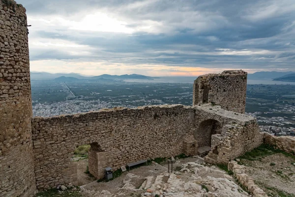 Kale Larisa Peloponnese Yunanistan Argos Şehir Antik Ortaçağ Akropolisi Parçası — Stok fotoğraf