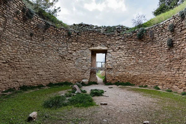 Vista Tumba Tholos Egisto Sitio Arqueológico Micenas Peloponeso Grecia — Foto de Stock