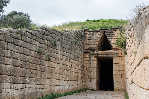 Ingang Van Het Graf Van Tholos Van Agamemnon Archeologische Site — Stockfoto