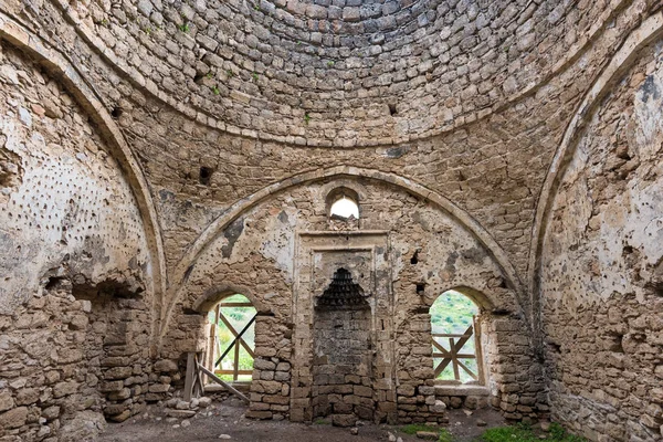 Interior Uma Antiga Mesquita Acrocorinto Cidadela Corinto Antigo Peloponeso Grécia — Fotografia de Stock