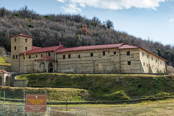 Histórico Mosteiro Santíssima Trindade Esparmos Localizado Norte Tessália Lado Sudoeste — Fotografia de Stock