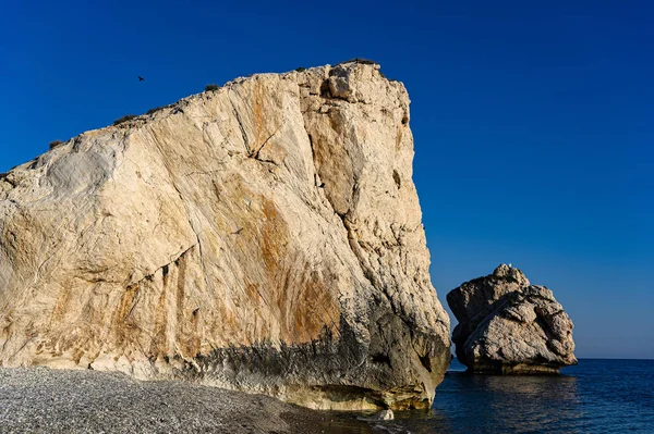 View Petra Tou Romiou Rock Greek Also Known Aphrodite Rock — Stock Photo, Image