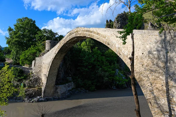 Történelmi Híd Konitsa Epirus Görögország — Stock Fotó