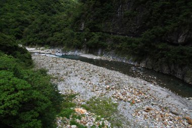 Hualien, Tayvan 'daki Taroko Ulusal Parkı manzarası.