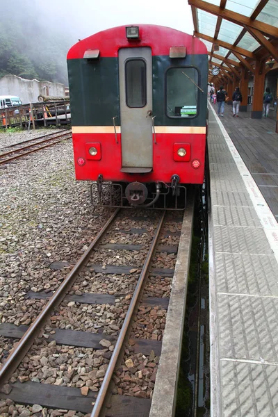 Alishan Taiwan October 2018 Tren Estación Alishan Viajar Parque Nacional — Foto de Stock