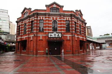 Taipei, Tayvan - 12 Ekim 2018: Ximending, Taipei 'deki Kızıl Ev.