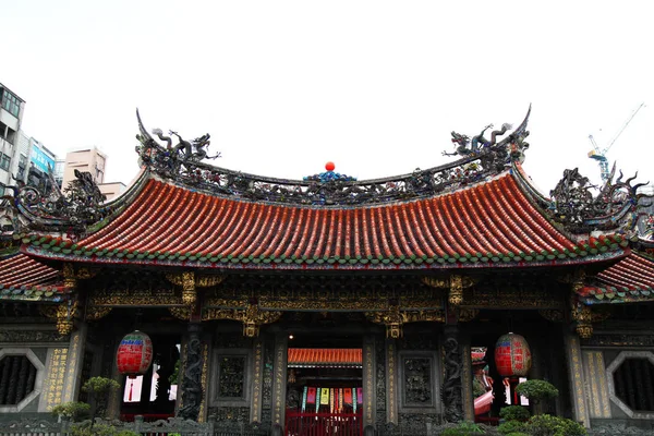 Taipei Taiwan Oktober 2018 Longshan Tempel Beroemdste Taiwan Mensen Bezoeken — Stockfoto