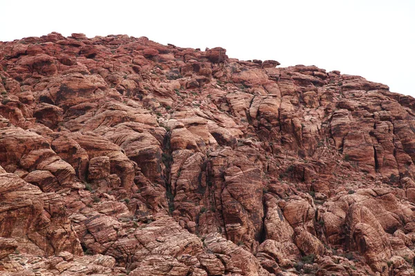 Přírodní Rock Rudém Skalním Kaňonu Foggy Den Nevadě Usa — Stock fotografie