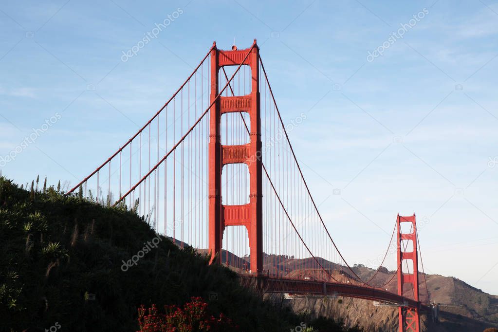 View of the Golden Gate Bridge . San Francisco, California, USA
