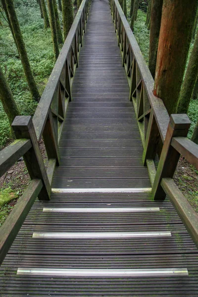 Walkway Wood Taiwan — Stock Photo, Image