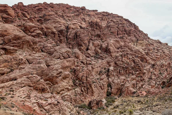 Pohled na národní park Rudého skalového kaňonu ve Foggy v Nevadě, USA — Stock fotografie