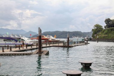 Güneş ay gölü ,Tayvan-13 Ekim 2018:Th feribot sürat teknesi