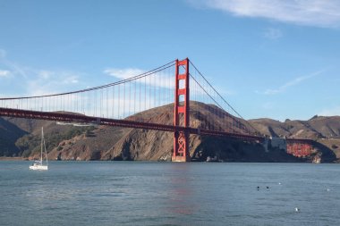 Golden Gate Köprüsü görünümünü. San Francisco, Kaliforniya, ABD.