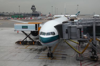 Hongkong havaalanı,hongkong-6 Aralık 2018: Uçak cathay pacific 