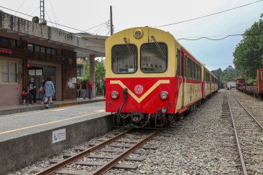 Fenchihu, Tayvan-15 Ekim 2018: Fenchihu Train STA tren durağı