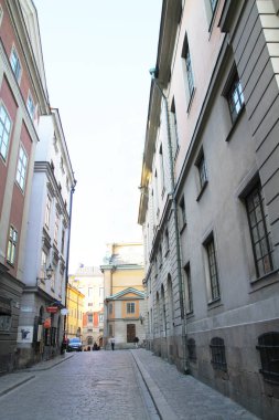 Stockholm,İsveç - 15 Ekim 2015:Gamla Stan S'deki Eski Bina