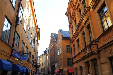 Stockholm,İsveç - 15 Ekim 2015:Gamla Stan S'deki Eski Bina