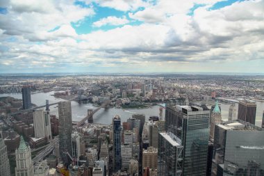 New York, ABD-Haziran 18, 2018: New York c binanın havadan görünümü