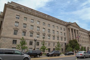 Washington, Dc-14 Haziran 2018:Yol kenarındaki klasik bina manzarası 