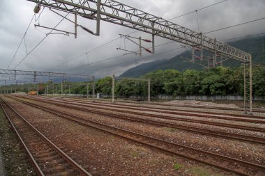 Xincheng,tayvan-16 Ekim 2018 :Yeni xincheng'de birçok tren yolu 