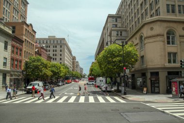 Washington Dc, ABD-14 Haziran 2018: R'den bina görünümü