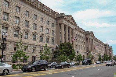 Washington Dc, ABD-14 Haziran 2018: R'den bina görünümü