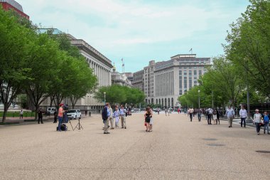 Washington Dc, ABD-14 Haziran 2018: R'den bina görünümü