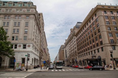 Washington Dc, ABD-14 Haziran 2018: R'den bina görünümü