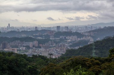 Taipei Nature City ve Taipei 101 Maokong gelen Tayvan görünümü