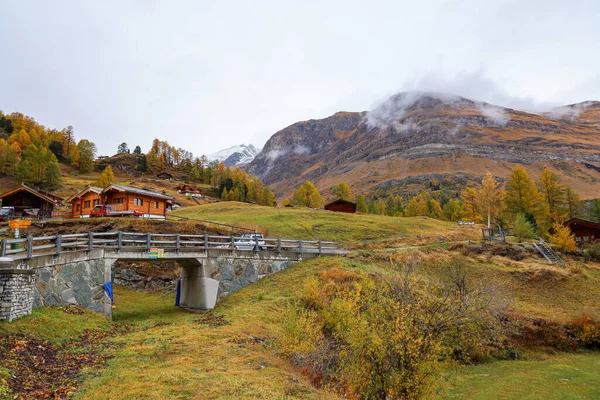 Zermatt Suiza Octubre 2019 Vista Del Antiguo Edificio Estación Teleférico — Foto de Stock