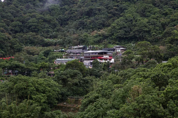 Vista Ciudad Naturaleza Taiwán Desde Montaña Maokong — Foto de Stock