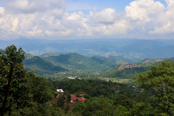 Pemandangan Adalah Hutan Alam Gunung Musim Hujan Thailand — Stok Foto