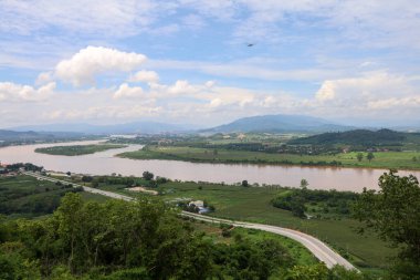 Mekong Nehri 'nin manzarası Tayland' da güzel bir doğa nehridir.
