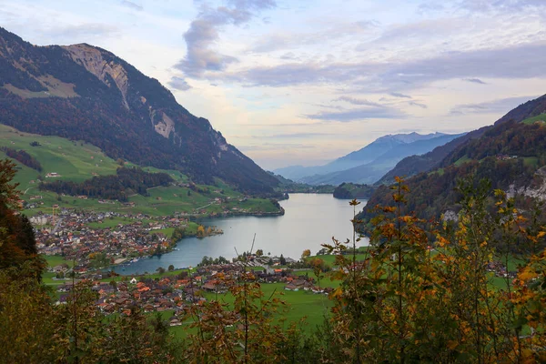 Vista Del Pueblo Rural Naturaleza Medio Ambiente Suiza —  Fotos de Stock