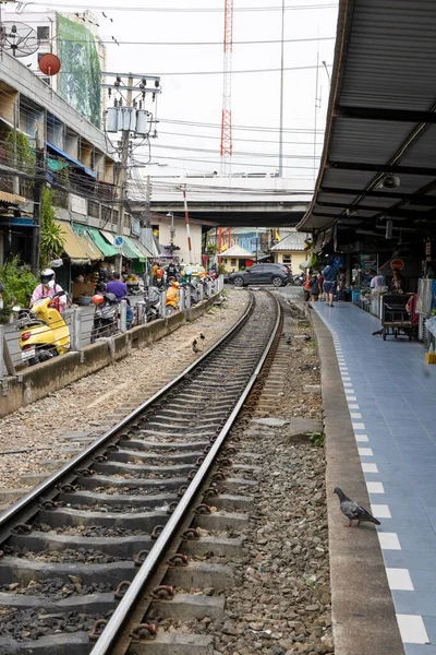 Bangkok Tayland Temmuz 2020 Talat Phlu Tren Istasyonu Bangkok Sokak — Stok fotoğraf