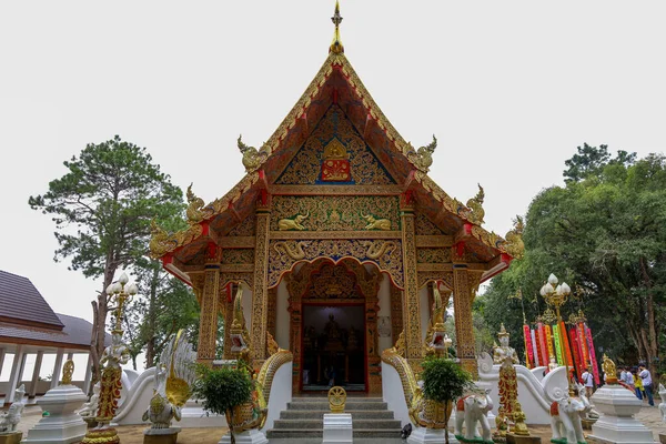 Chiang Rai Tajlandia Lipca 2020 Main Chuch Wat Phra Doi — Zdjęcie stockowe