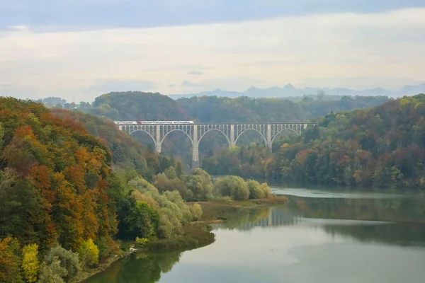 Vue Saison Automne Dans Nature Environnement Chez Swiss — Photo