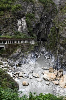 Hualien, Tayvan 'daki Taroko Ulusal Parkı manzarası.