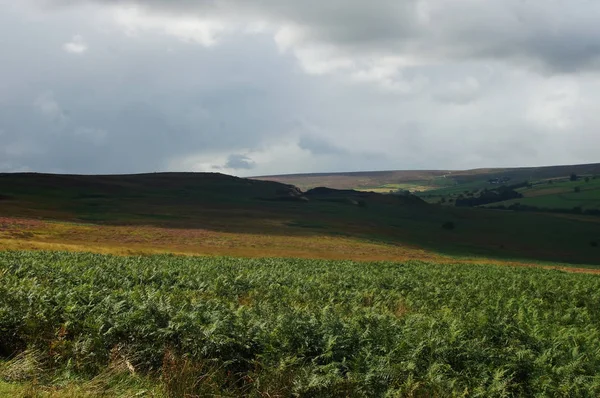 Yorkshire'da bulutların altında manzara