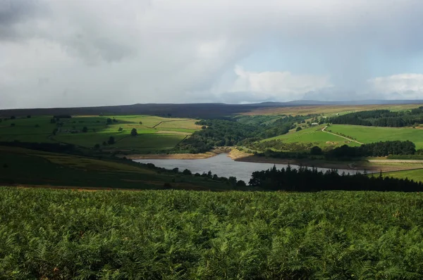 Paesaggio Sotto Cielo Nuvoloso Nello Yorkshire — Foto Stock