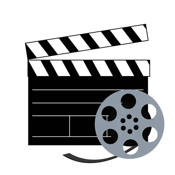 Film Képkocka Film Roll Szimbólum Vektoros Illusztráció — Stock Vector