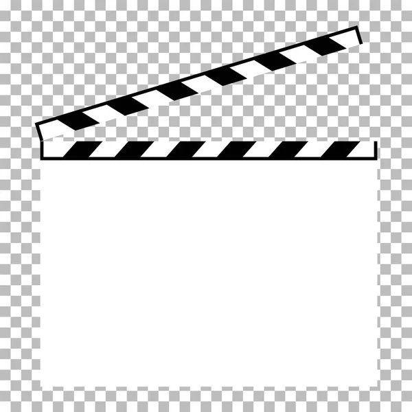 Blank Director Clapboard Isolated Transparent Background Vector Illustration — Stock Vector