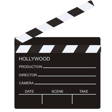 boş yönetmen film fıçı tahtası fıçı tahtası veya saydam arka plan vektör illüstrasyon izole