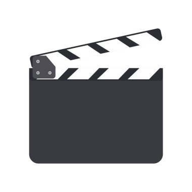 Yönetmen fıçı tahtası veya film fıçı tahtası üzerinde arka plan vektör illüstrasyon izole