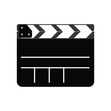 Yönetmen fıçı tahtası veya film fıçı tahtası üzerinde arka plan vektör illüstrasyon izole
