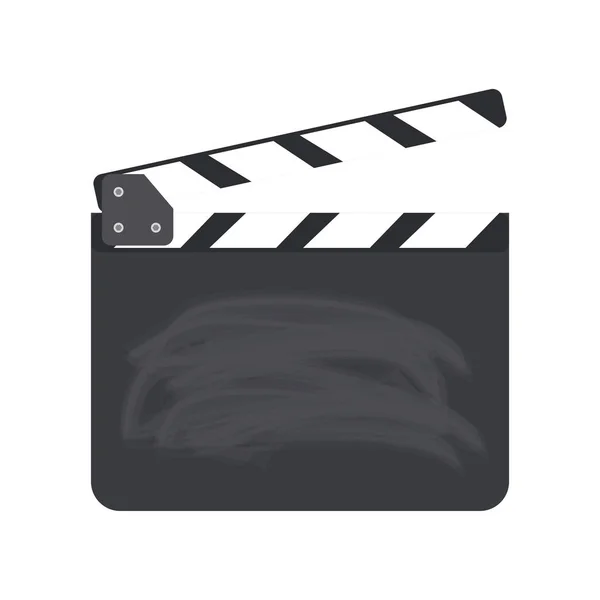 Director Clapboard Película Clapboard Aislado Ilustración Del Vector Fondo — Vector de stock